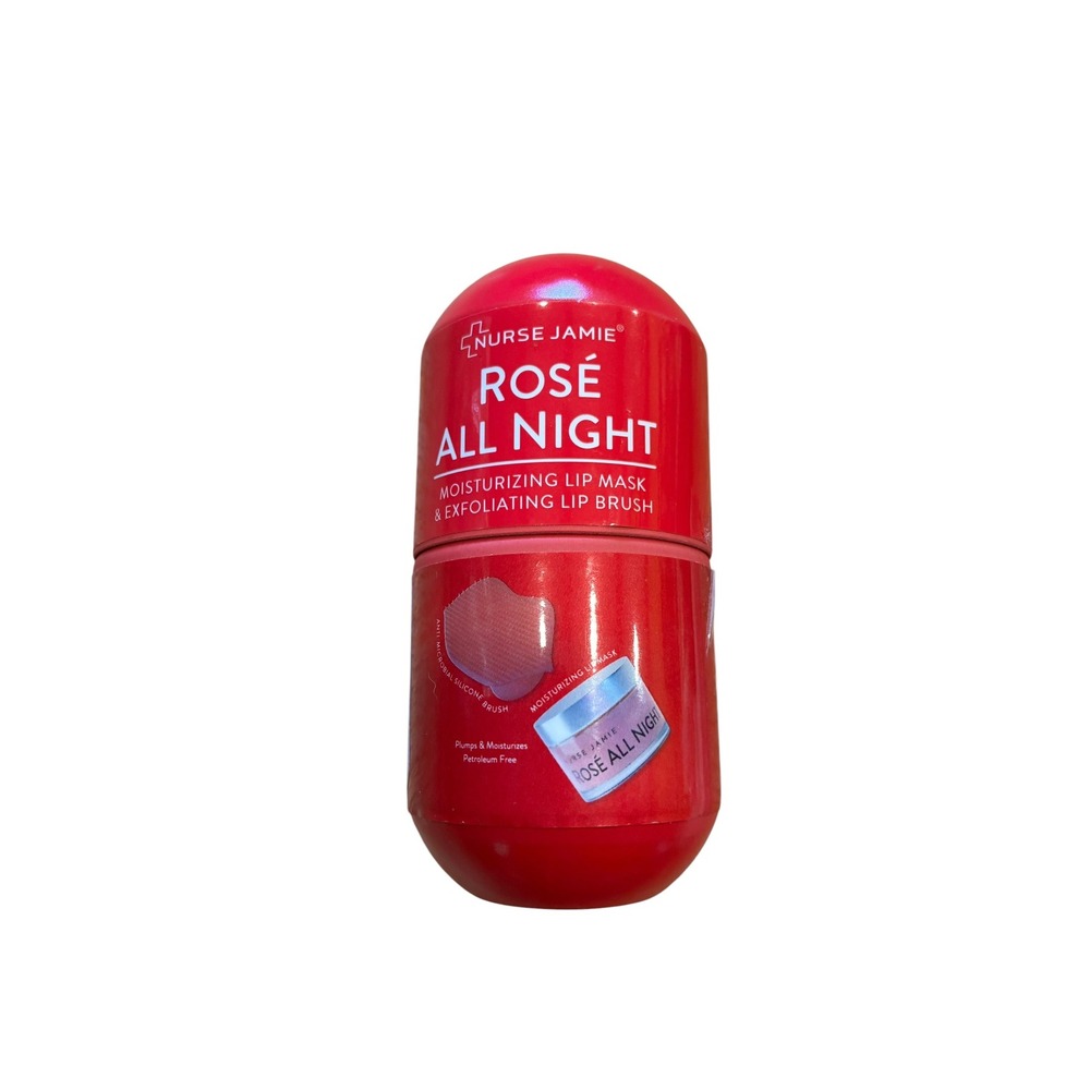 Nurse Jamie Rosé All Night Moisturizing Lip Mask & Exfoliating Brush